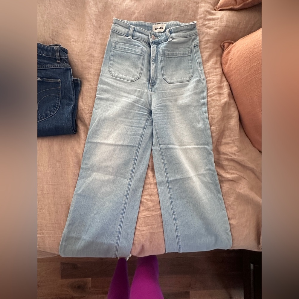 ROLLA'S Light Blue Sailor Wide Leg Jeans